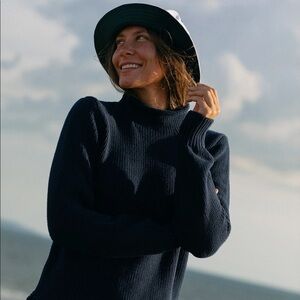 Navy sweater by Quaker Marine Supply.